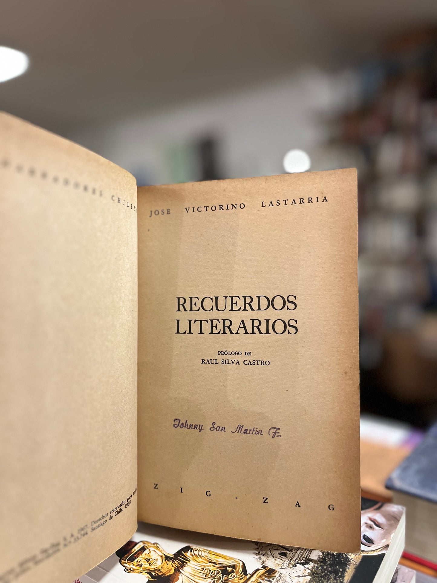 Recuerdos literarios. Libro rescatados del incendio