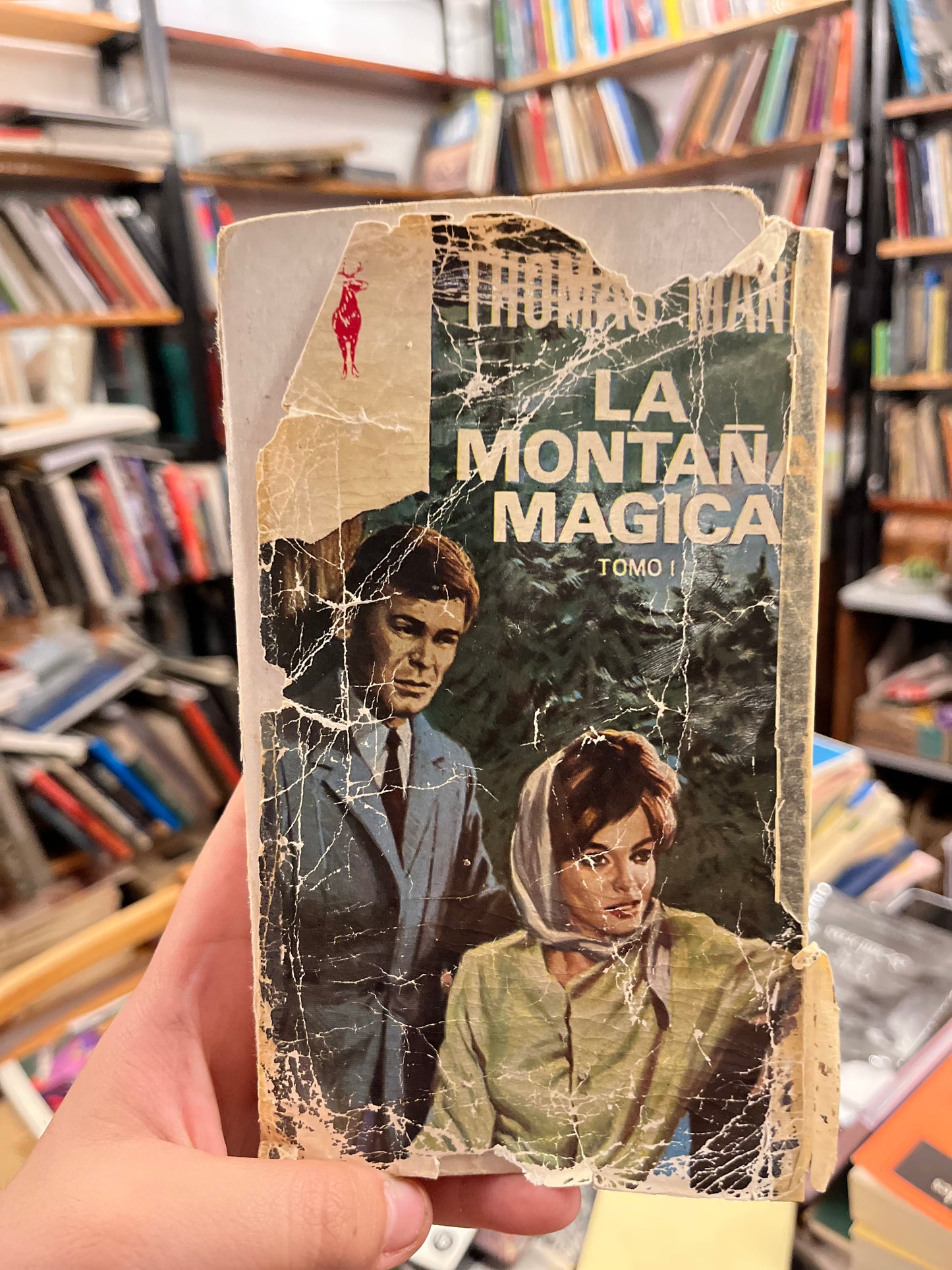 La montaña mágica. Dos tomos. Libro rescatado del incendio