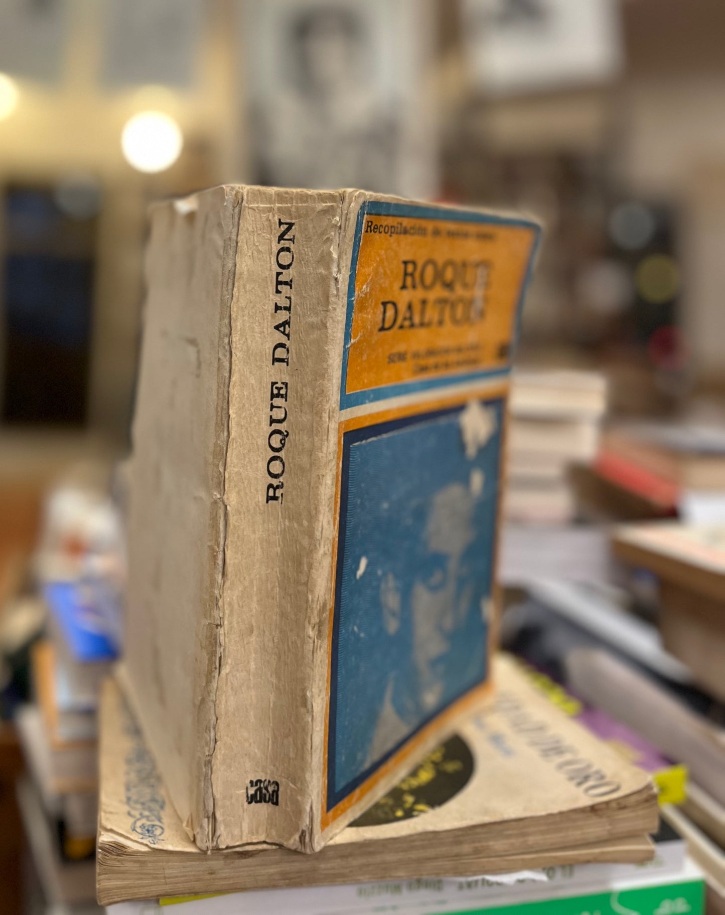Recopilación de textos sobre Roque Dalton. Libro rescatado del incendio