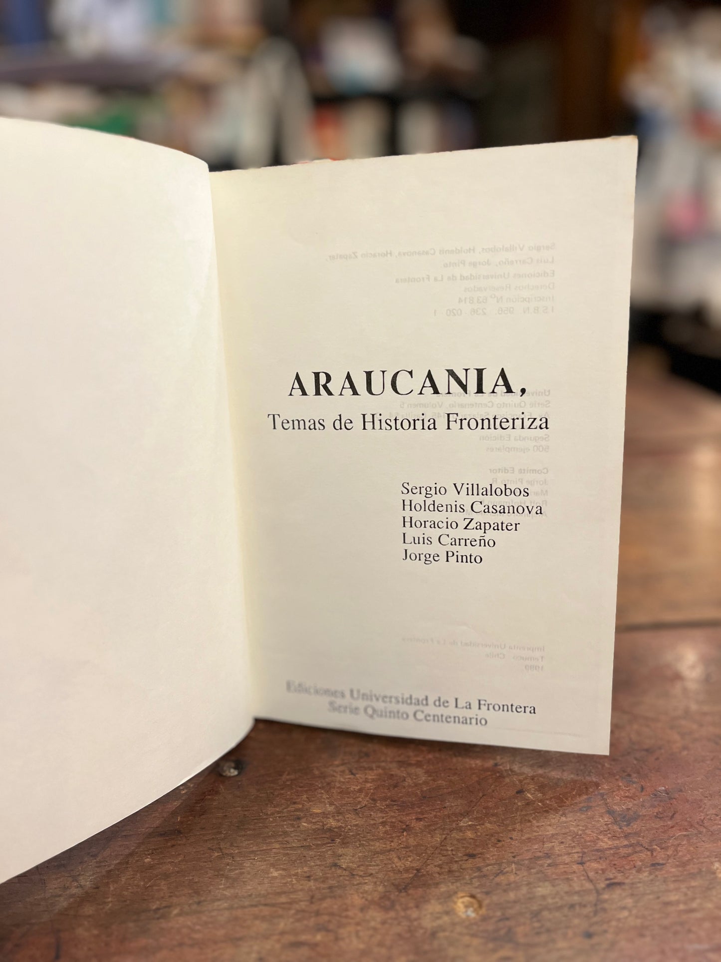Araucana, Temas de Historia Fronteriza