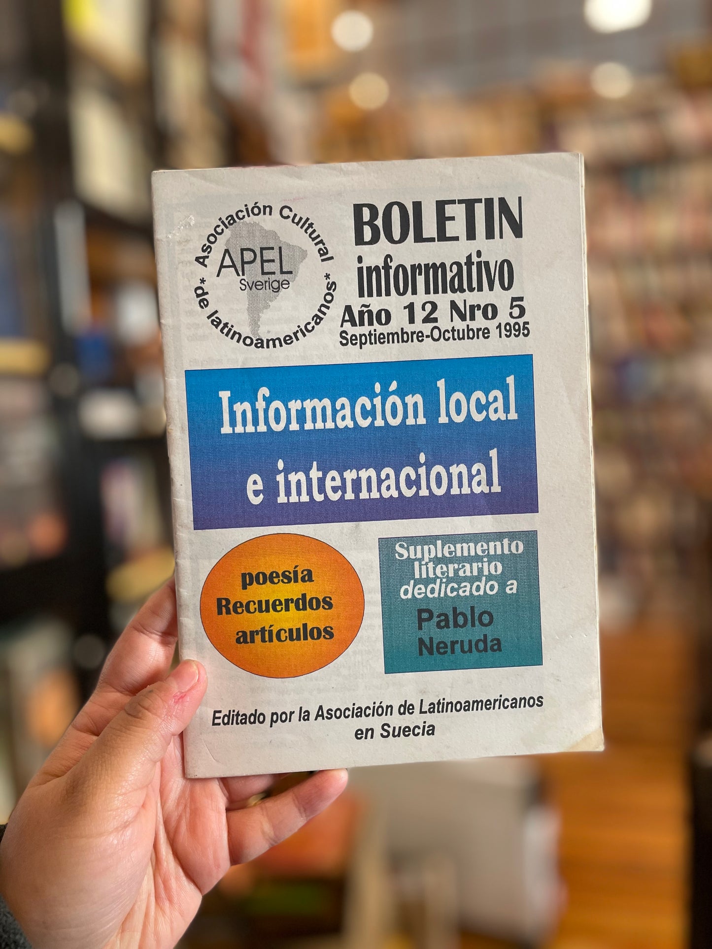 APEL año 12 N°5. Revista informativa realizada por chilenos en el exilio