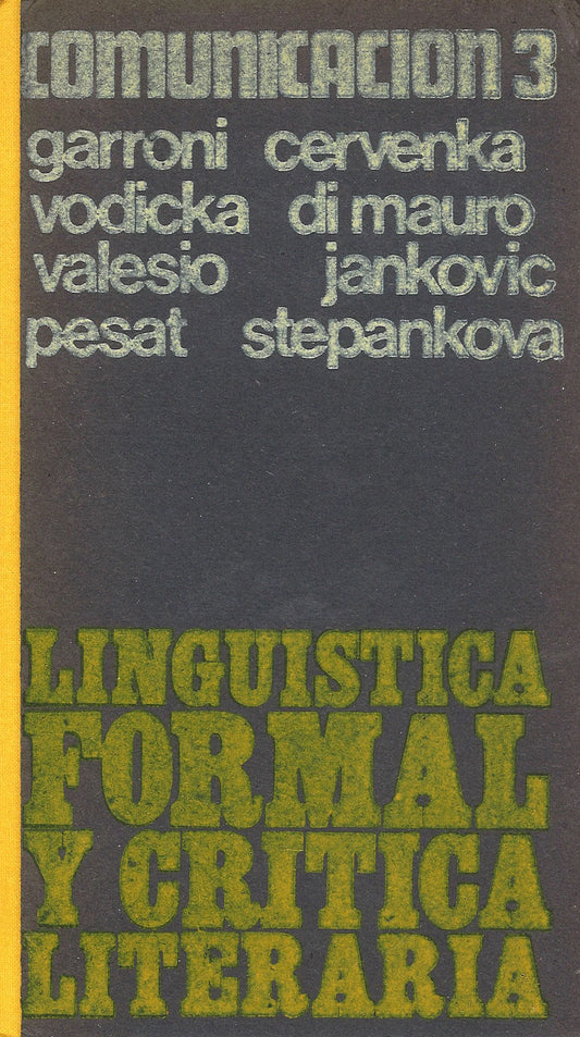 Lingüística, formal y crítica literaria. Libro rescatado del incendio