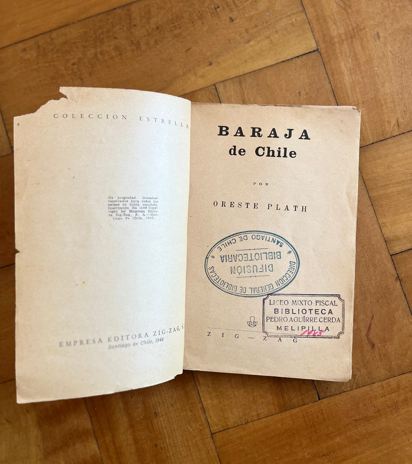 Baraja de Chile. Primera edición