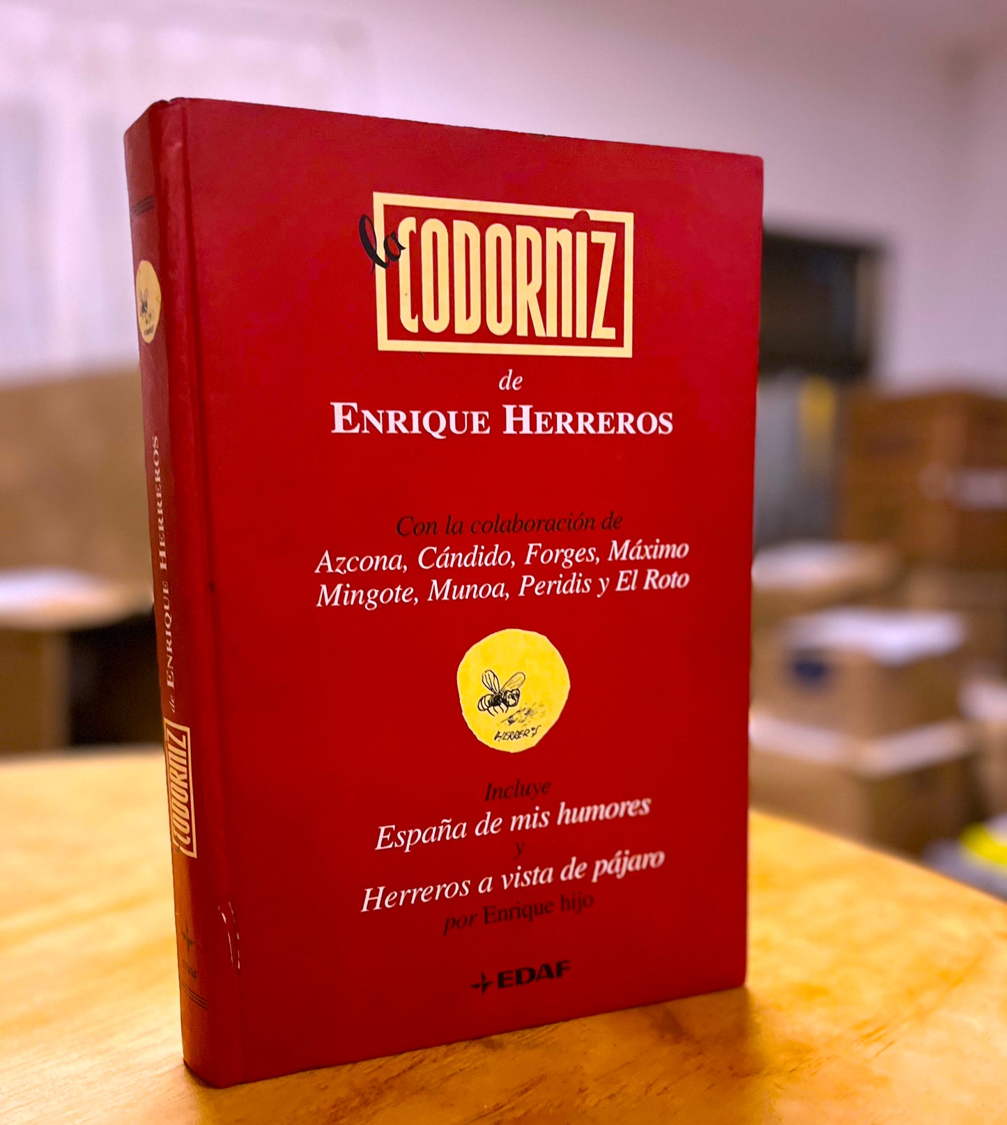 La Codorniz. Enrique Herreros. Libro salvado del incendio