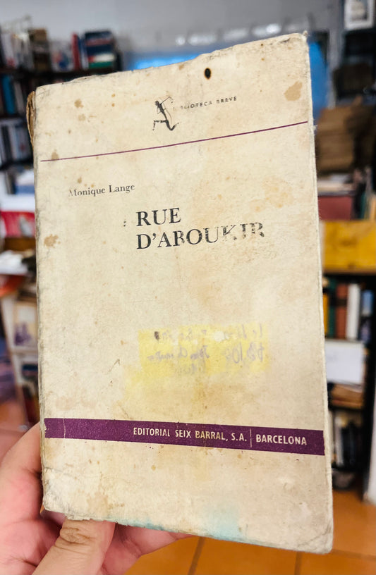 Rue d' Aboukir. Primera edición Libro rescatado del incendio