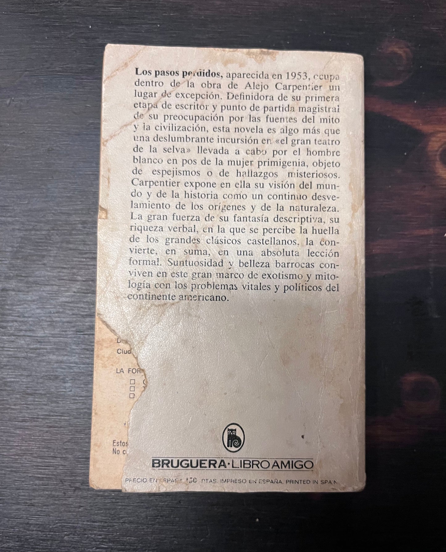 Los psos perdidos. Libro rescatado del incendio