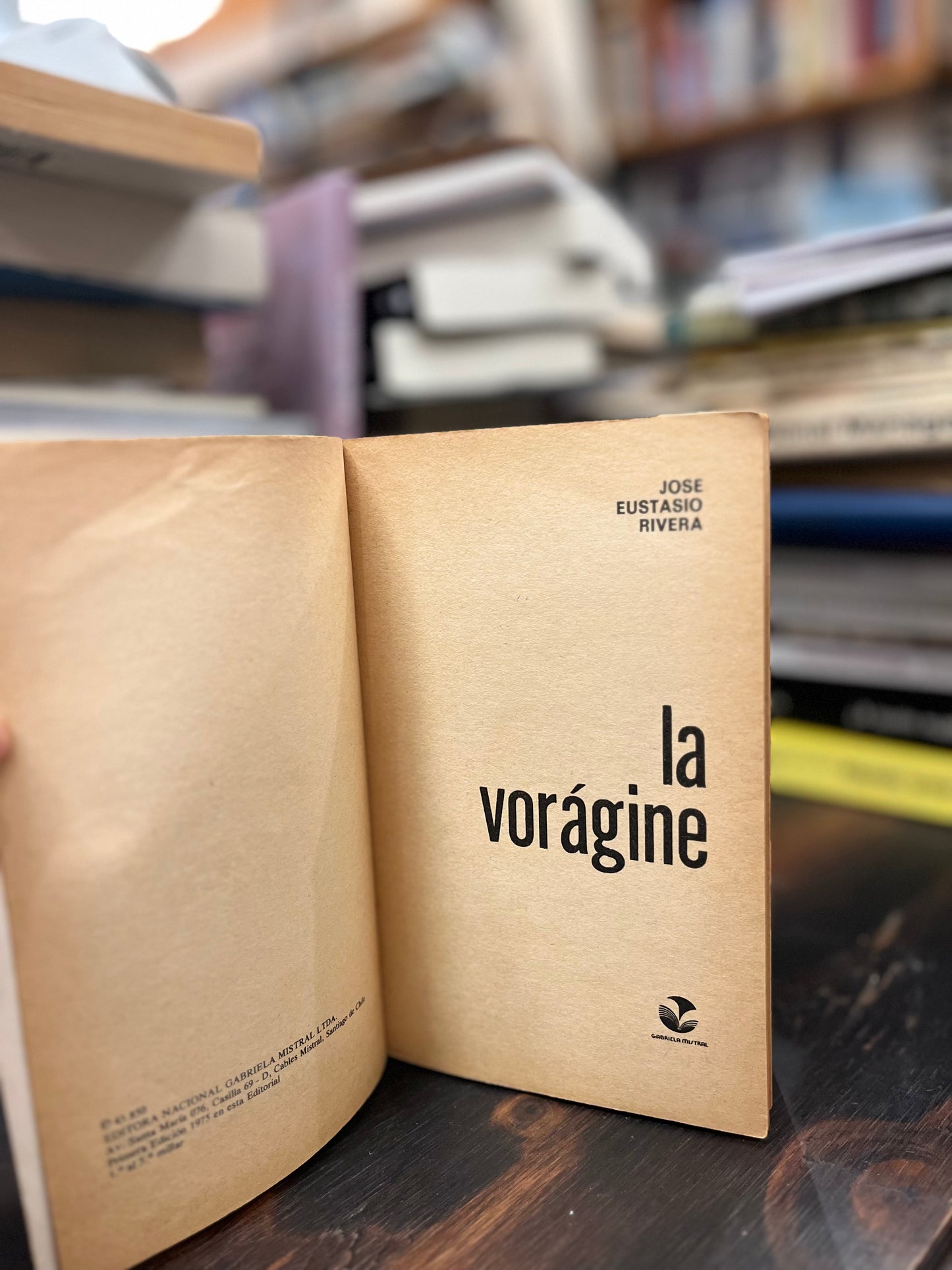 La vorágine. Libro rescatado del incendio