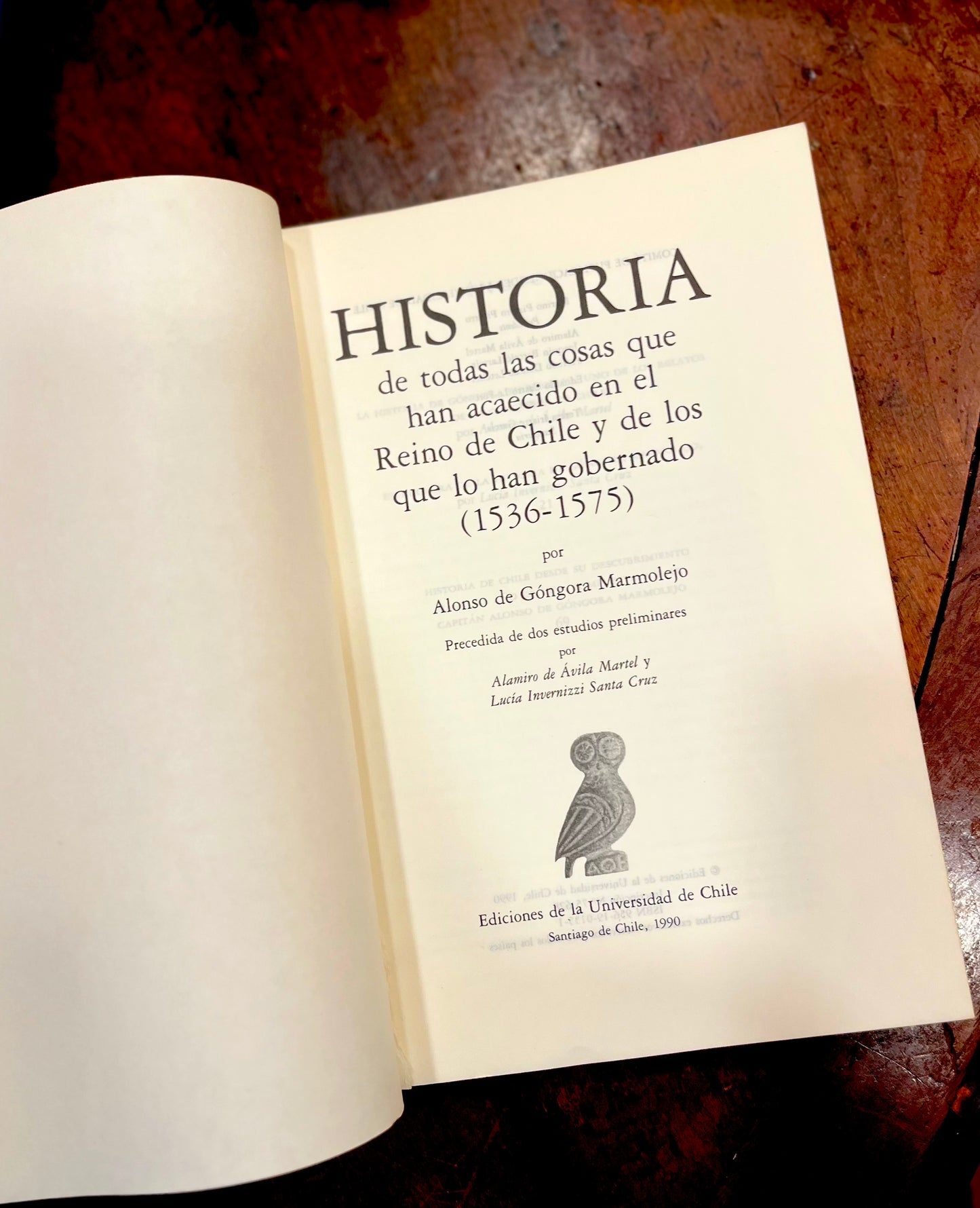 Historia de todas las cosas que han acaecido en reino de Chile