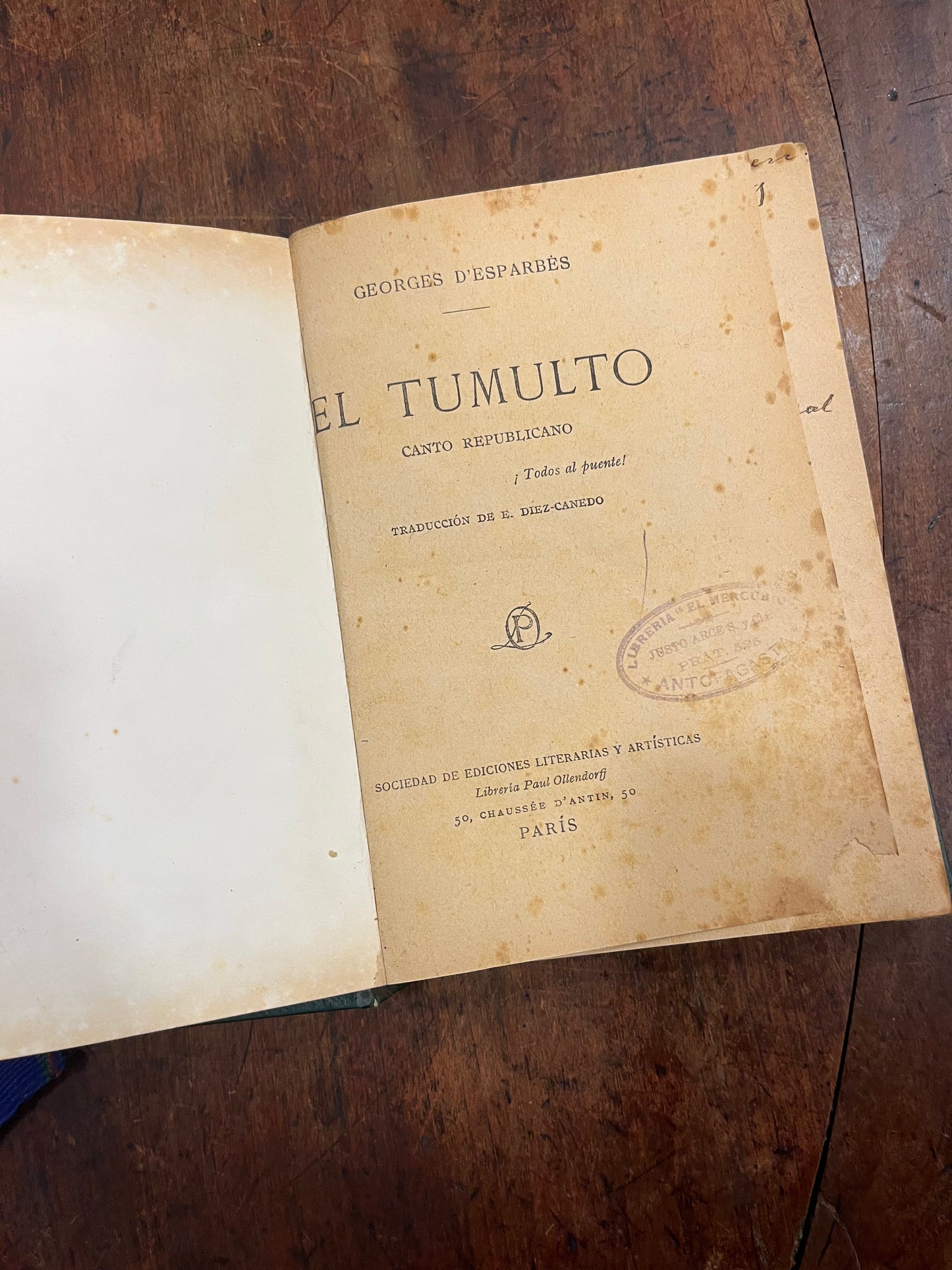 El tumulto . Canto republicano