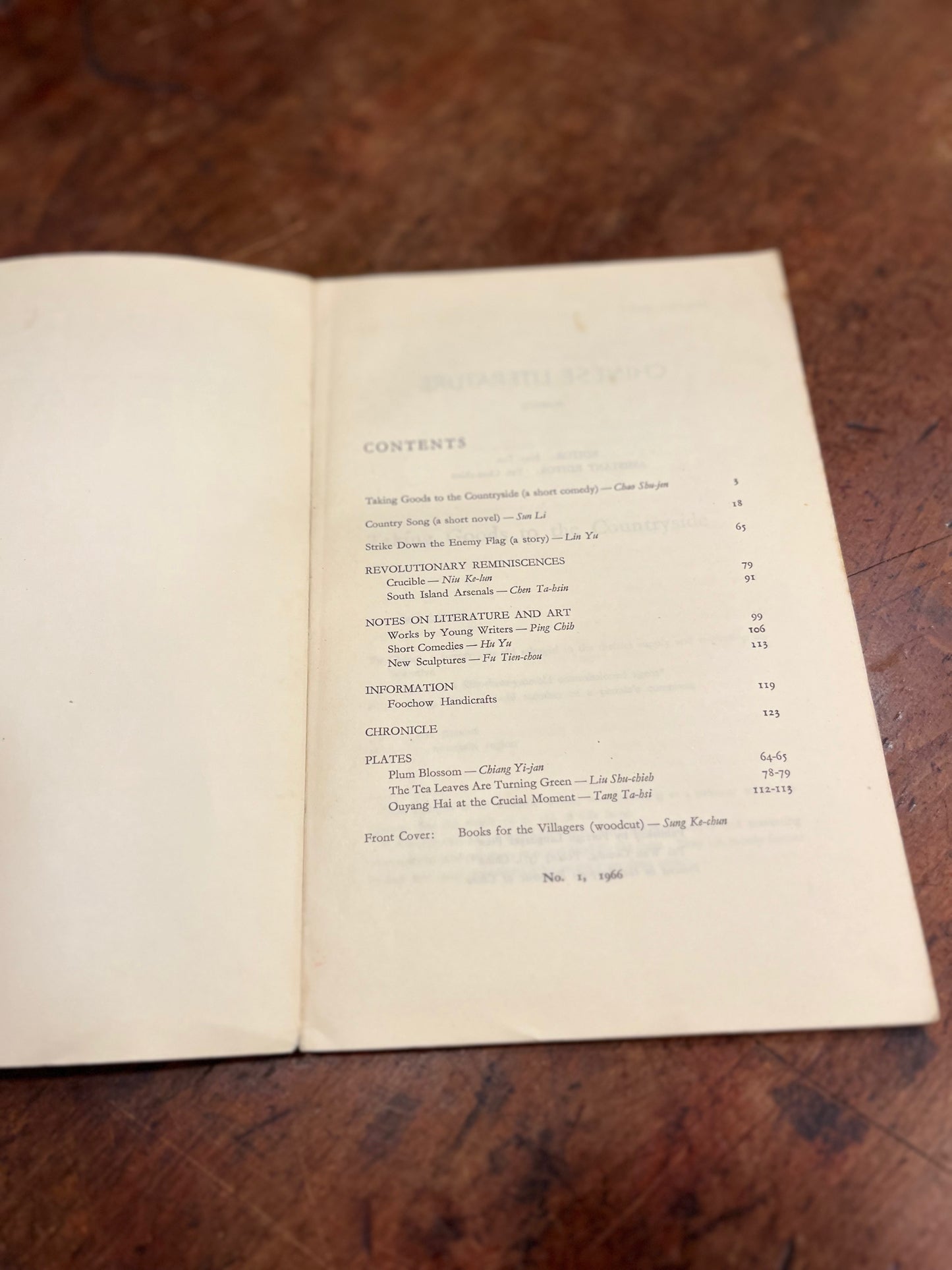 Chinese Literature Número Vol 1, año 1966