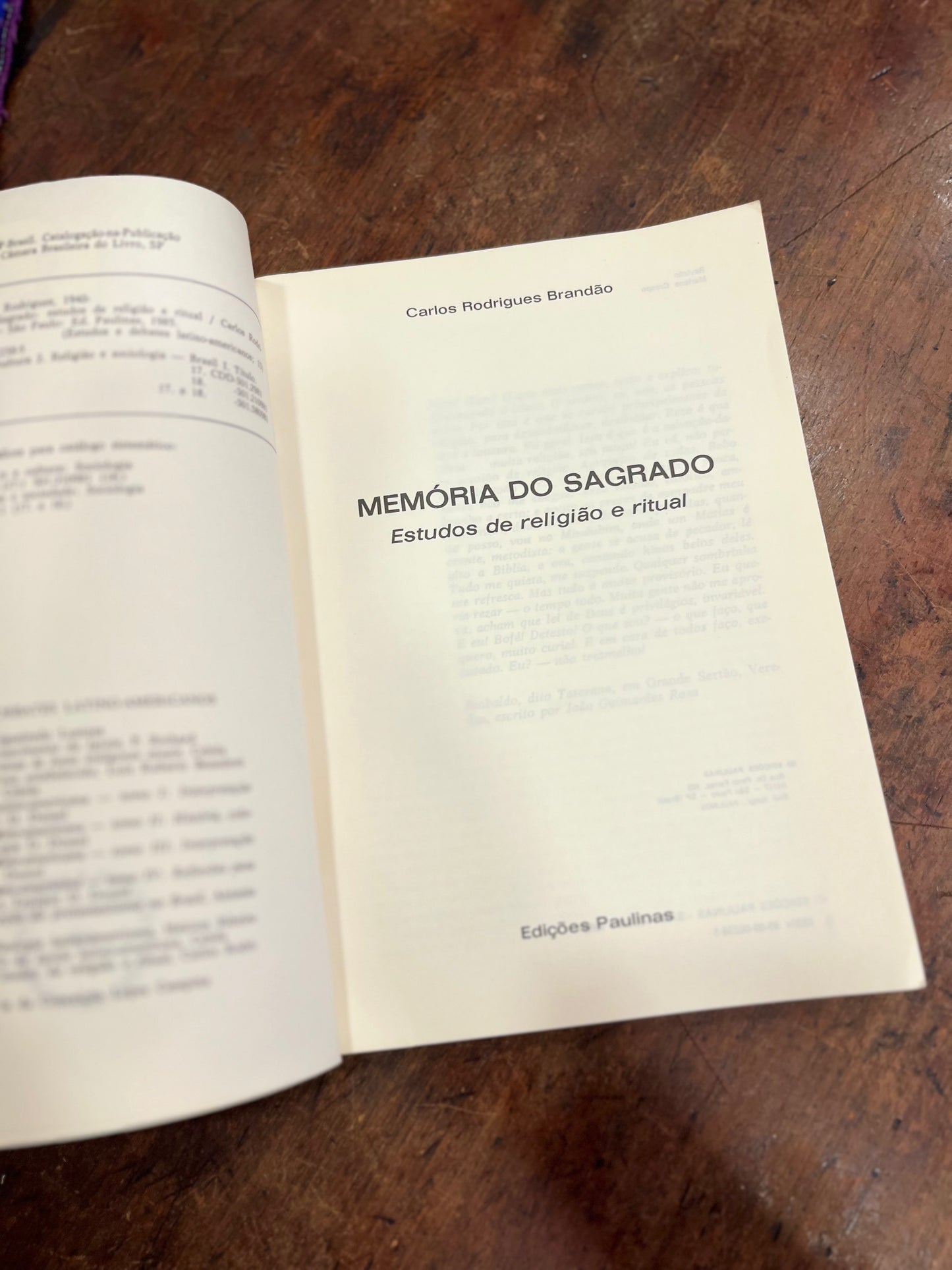 Memoria do sagrado. Estudos de religiao e ritual
