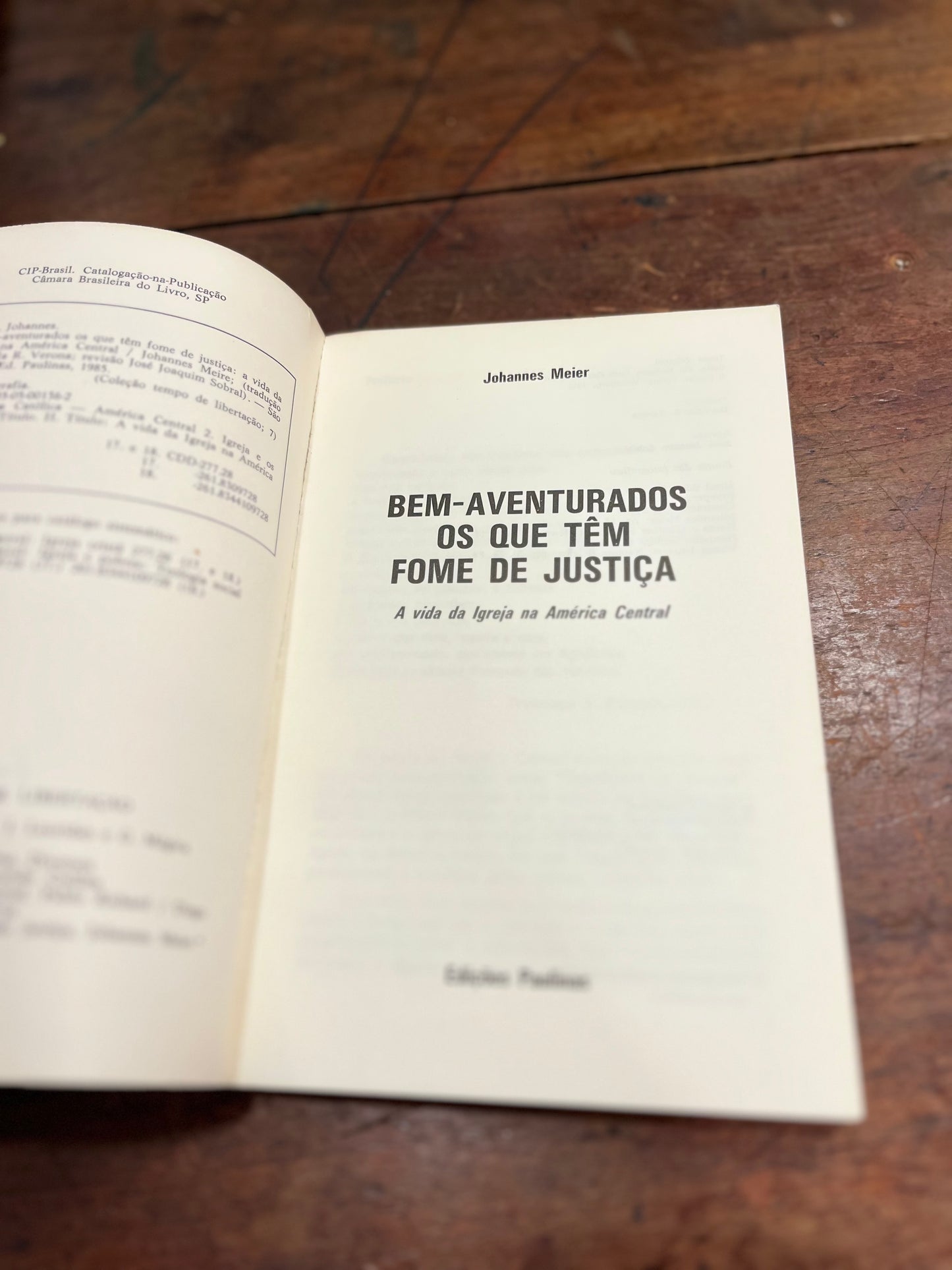 Bem-aventurados os que tem fome de justicia. A vida da igreja na América Central