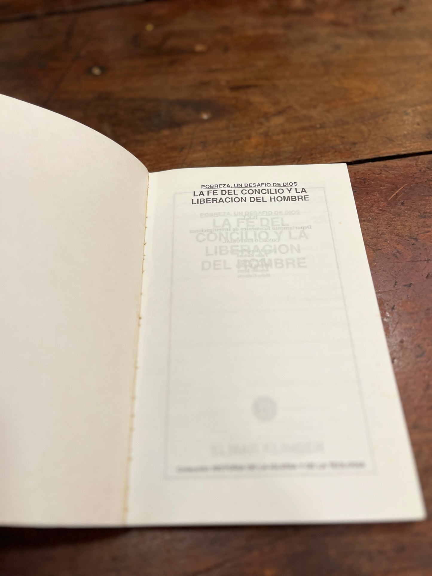 La fe del concilio y la liberación del hombre. Pobreza un desafío de Dios