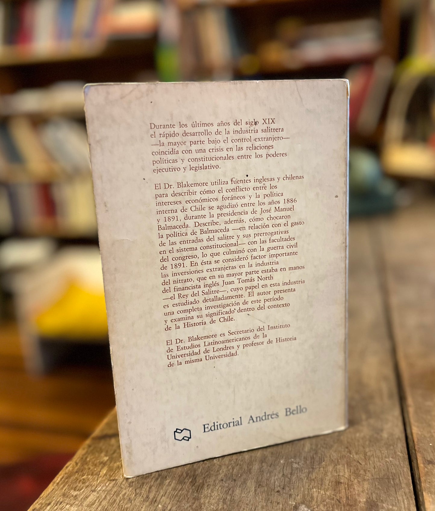 Gobierno chileno y el salitre ingles. 1886-1896: Balmaceda y North