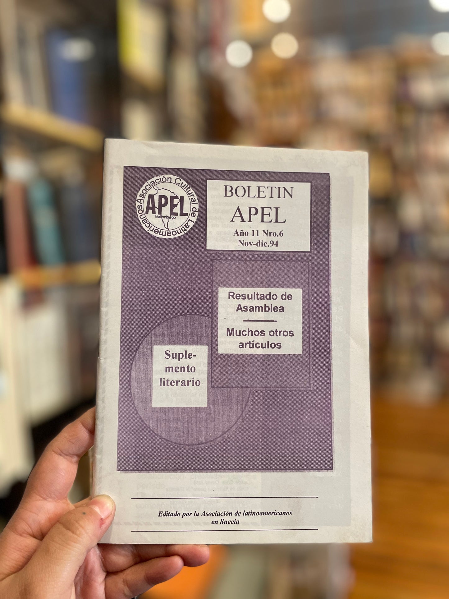APEL año 11 N°6 Revista informativa realizada por chilenos en el exilio