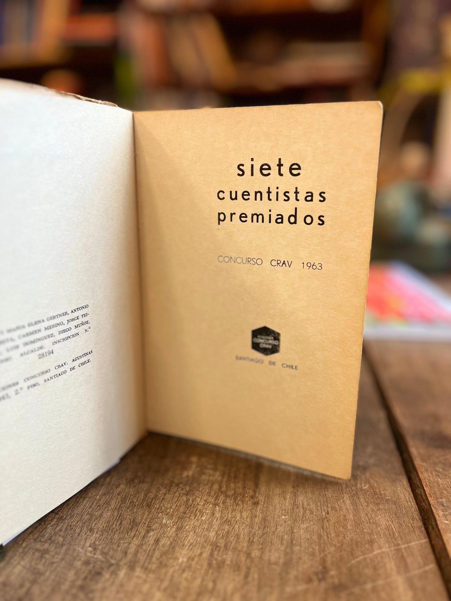 Cuentistas premiados Concurso Literario CRAV 1963