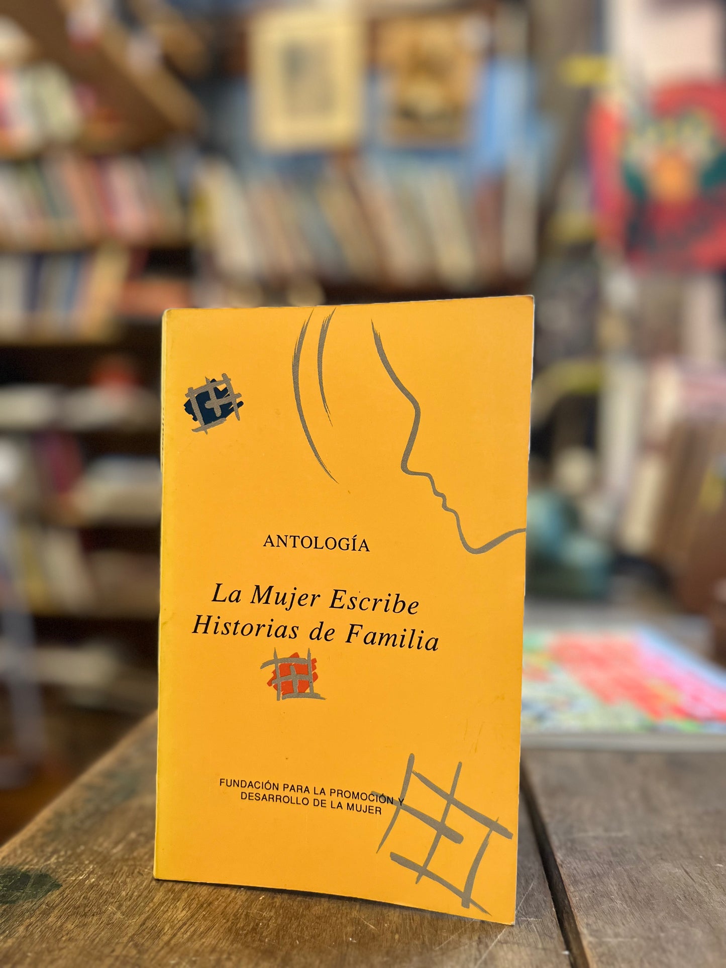 La mujer escribe historias de familia