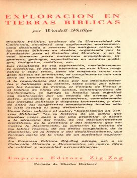 Exploración en tierras bíblicas. Libro rescatado del incendio